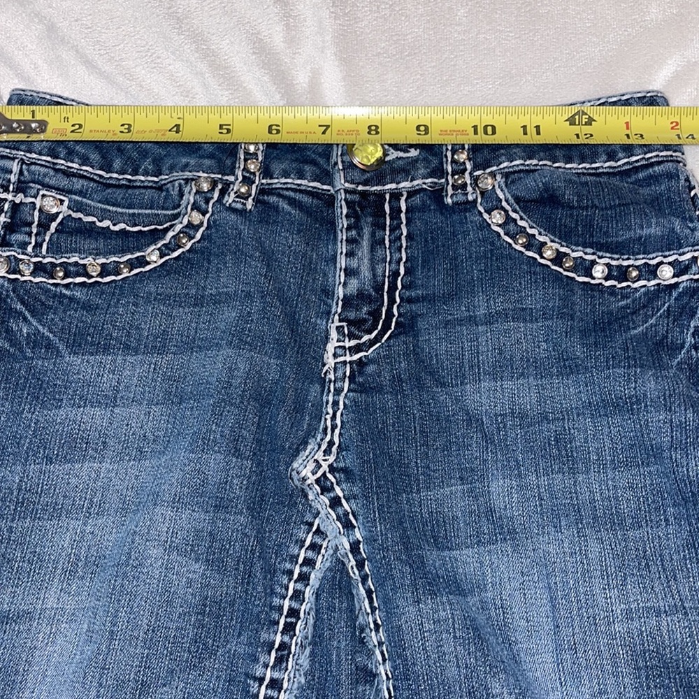 Miss Chic USA Women’s Stretch Denim w/ Big Stitch and Appliqués Size 5 - Picture 9 of 12